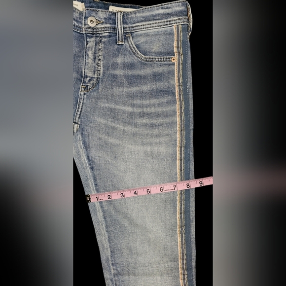 Anthropologie Pilcro Side Stripe Slim Boyfriend Jeans Light Mid Rise Sz 25/0 - Picture 12 of 13